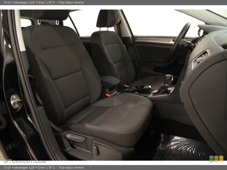 Titan Black Interior Front Seat for the 2016 Volkswagen Golf 4 Door 1.8T S #119355526