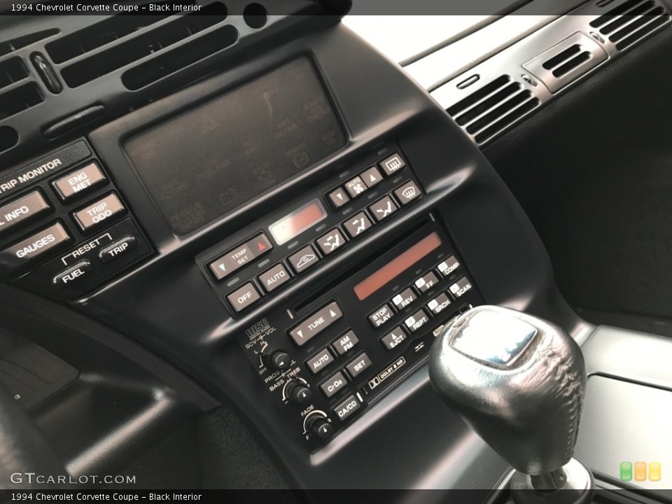 Black Interior Controls for the 1994 Chevrolet Corvette Coupe #119356576