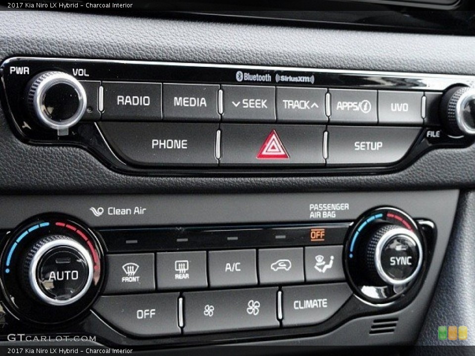 Charcoal Interior Controls for the 2017 Kia Niro LX Hybrid #119359387