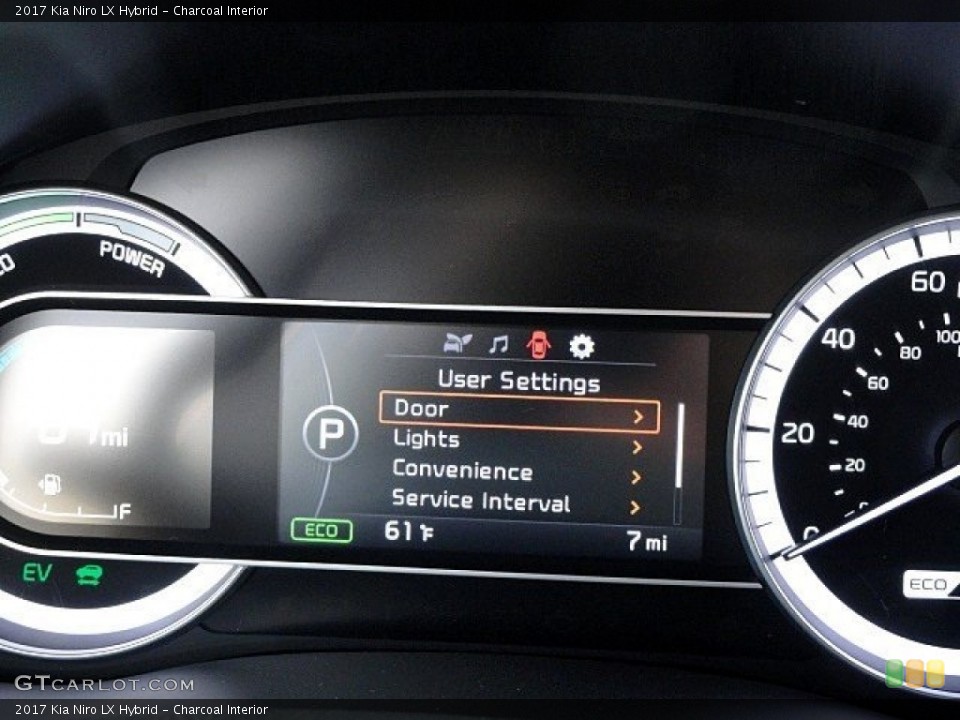 Charcoal Interior Gauges for the 2017 Kia Niro LX Hybrid #119359546