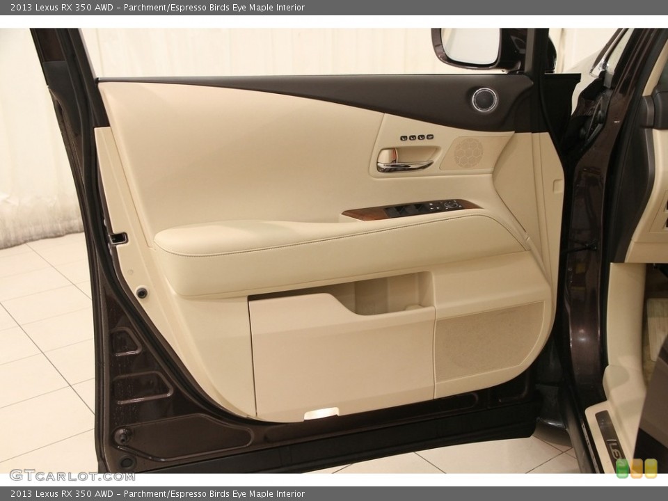 Parchment/Espresso Birds Eye Maple Interior Door Panel for the 2013 Lexus RX 350 AWD #119371282