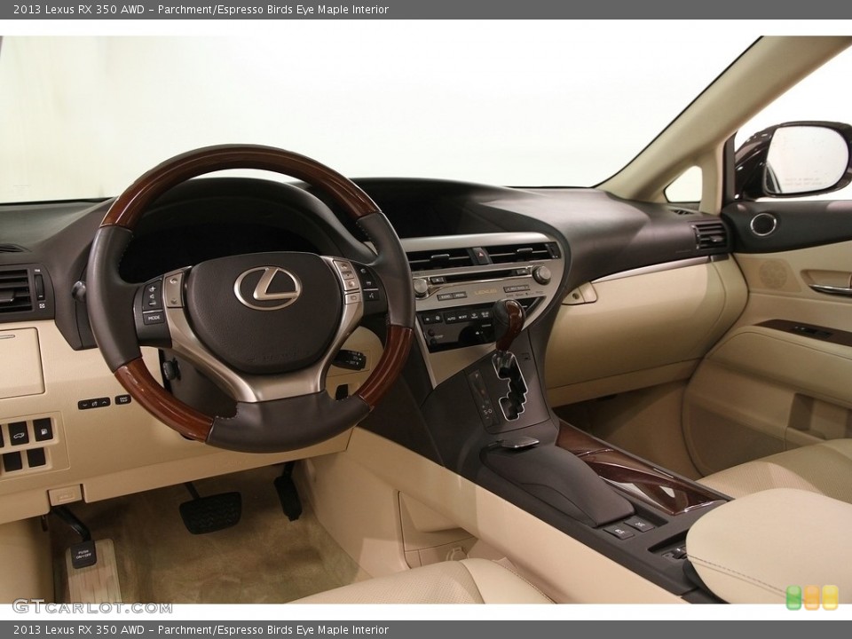 Parchment/Espresso Birds Eye Maple Interior Dashboard for the 2013 Lexus RX 350 AWD #119371396