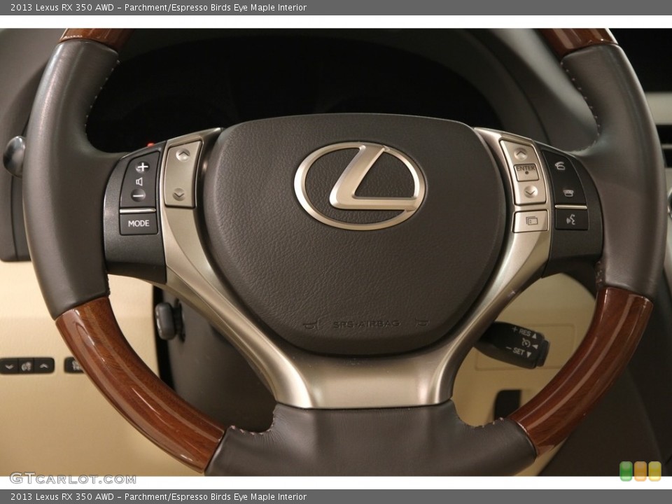 Parchment/Espresso Birds Eye Maple Interior Steering Wheel for the 2013 Lexus RX 350 AWD #119371422
