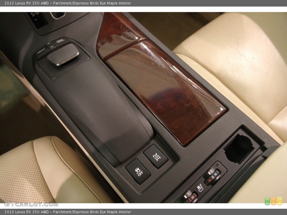 Parchment/Espresso Birds Eye Maple Interior Controls for the 2013 Lexus RX 350 AWD #119371612