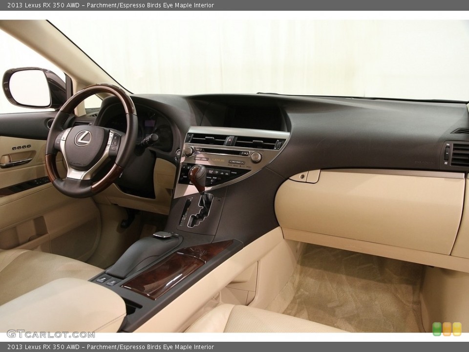 Parchment/Espresso Birds Eye Maple Interior Dashboard for the 2013 Lexus RX 350 AWD #119371702