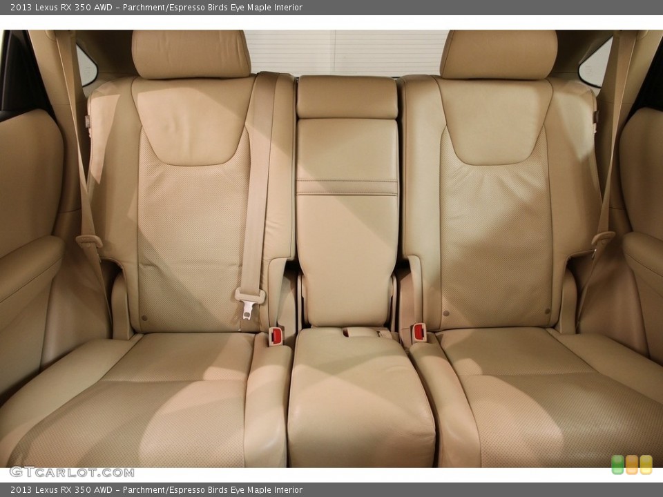 Parchment/Espresso Birds Eye Maple Interior Rear Seat for the 2013 Lexus RX 350 AWD #119371726