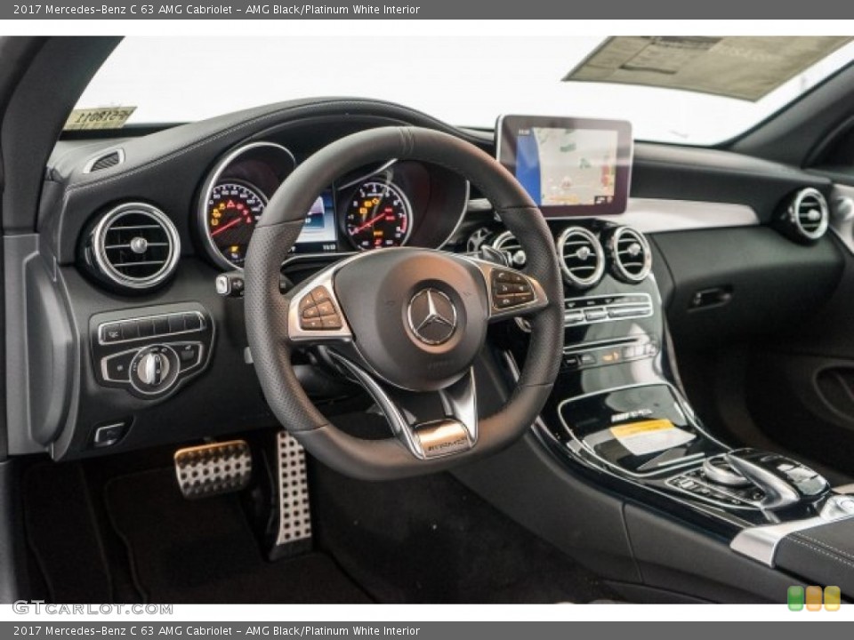 AMG Black/Platinum White Interior Dashboard for the 2017 Mercedes-Benz C 63 AMG Cabriolet #119385791