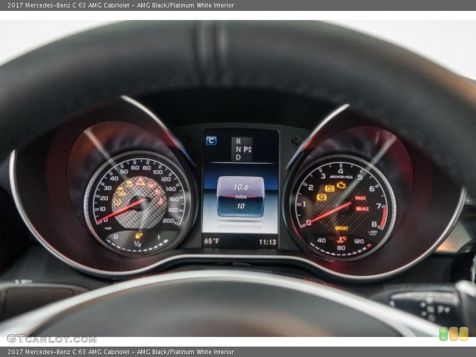 AMG Black/Platinum White Interior Gauges for the 2017 Mercedes-Benz C 63 AMG Cabriolet #119385833