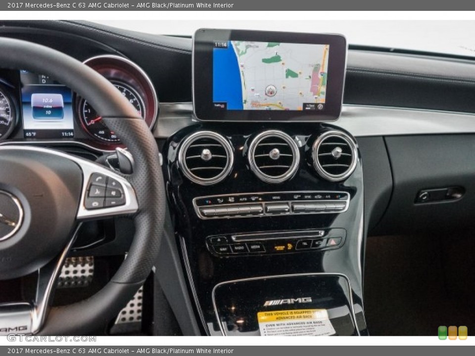 AMG Black/Platinum White Interior Controls for the 2017 Mercedes-Benz C 63 AMG Cabriolet #119385851