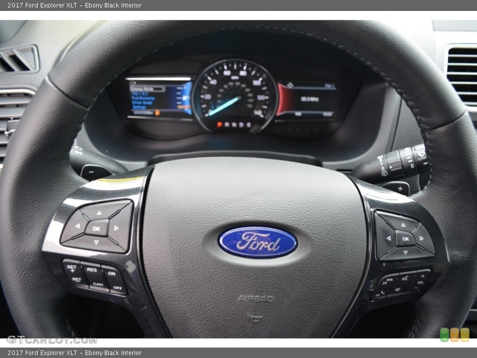 Ebony Black Interior Steering Wheel for the 2017 Ford Explorer XLT #119392922