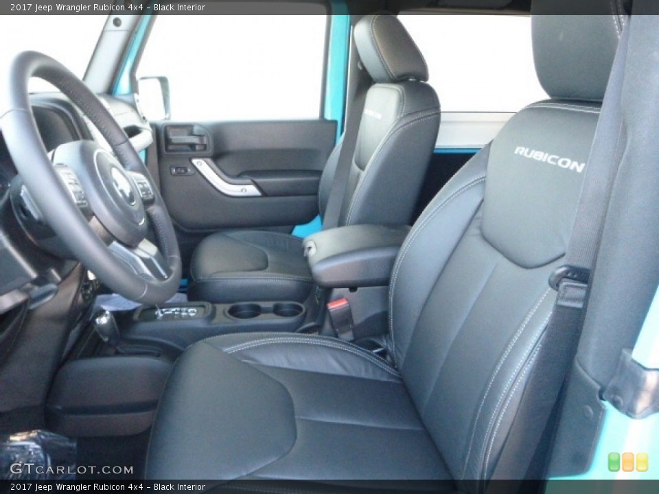 Black Interior Front Seat for the 2017 Jeep Wrangler Rubicon 4x4 #119396789