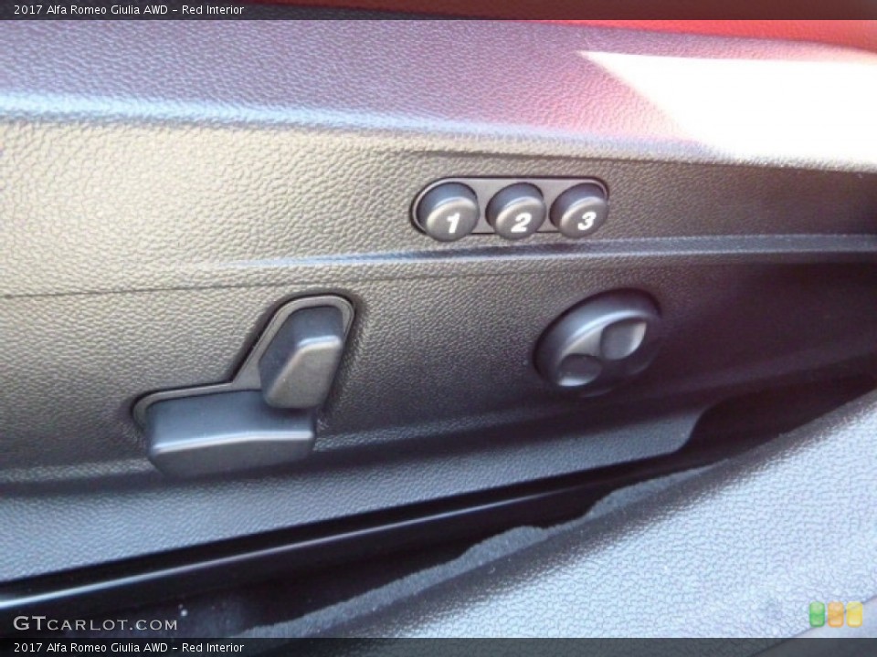 Red Interior Controls for the 2017 Alfa Romeo Giulia AWD #119402315