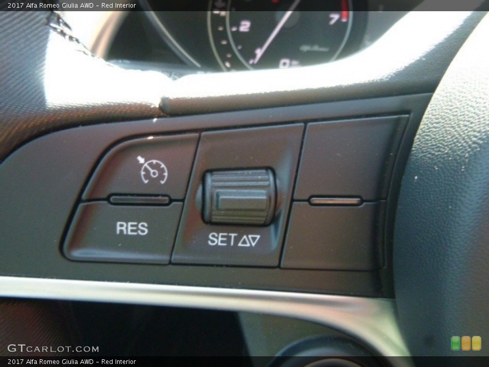 Red Interior Controls for the 2017 Alfa Romeo Giulia AWD #119402387