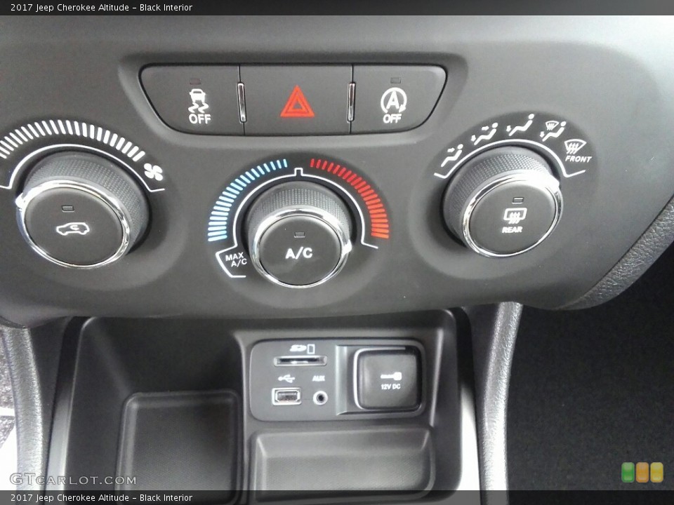 Black Interior Controls for the 2017 Jeep Cherokee Altitude #119406311