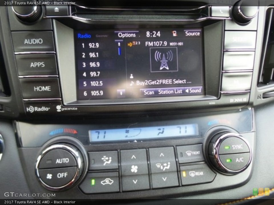Black Interior Controls for the 2017 Toyota RAV4 SE AWD #119413163