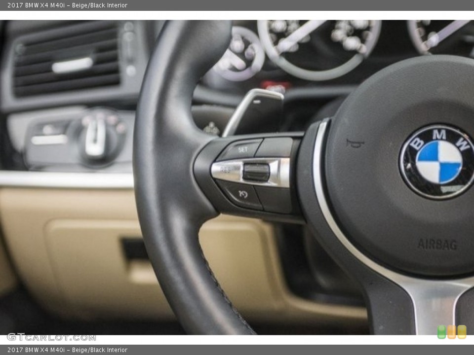 Beige/Black Interior Controls for the 2017 BMW X4 M40i #119424674