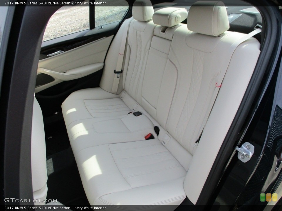 Ivory White Interior Rear Seat for the 2017 BMW 5 Series 540i xDrive Sedan #119438421