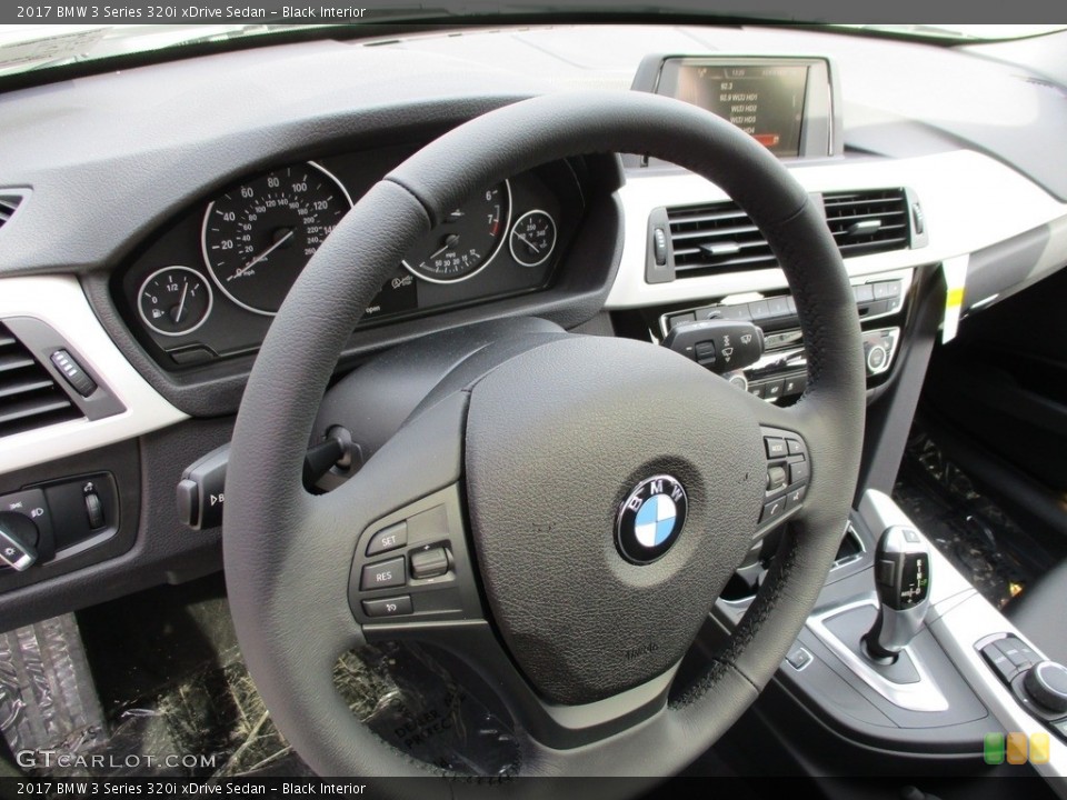 Black Interior Steering Wheel for the 2017 BMW 3 Series 320i xDrive Sedan #119440134