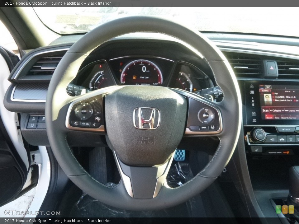 Black Interior Steering Wheel for the 2017 Honda Civic Sport Touring Hatchback #119441327