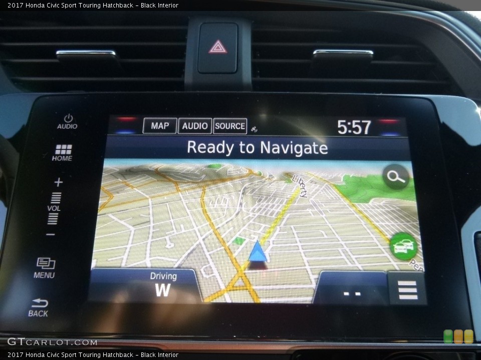 Black Interior Navigation for the 2017 Honda Civic Sport Touring Hatchback #119441355