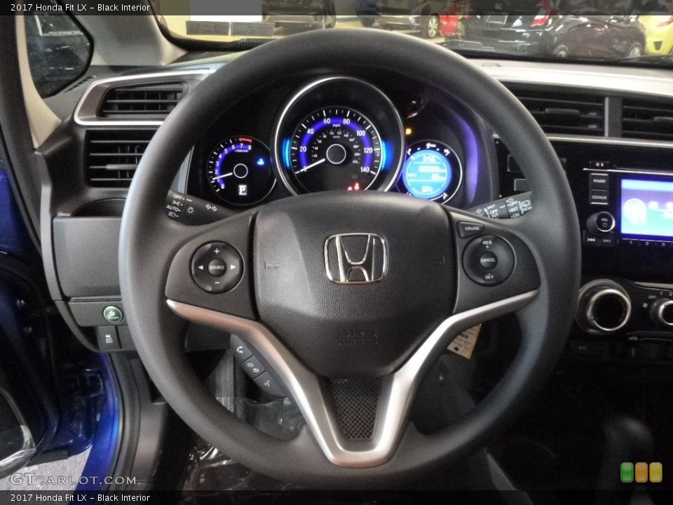 Black Interior Steering Wheel for the 2017 Honda Fit LX #119442522