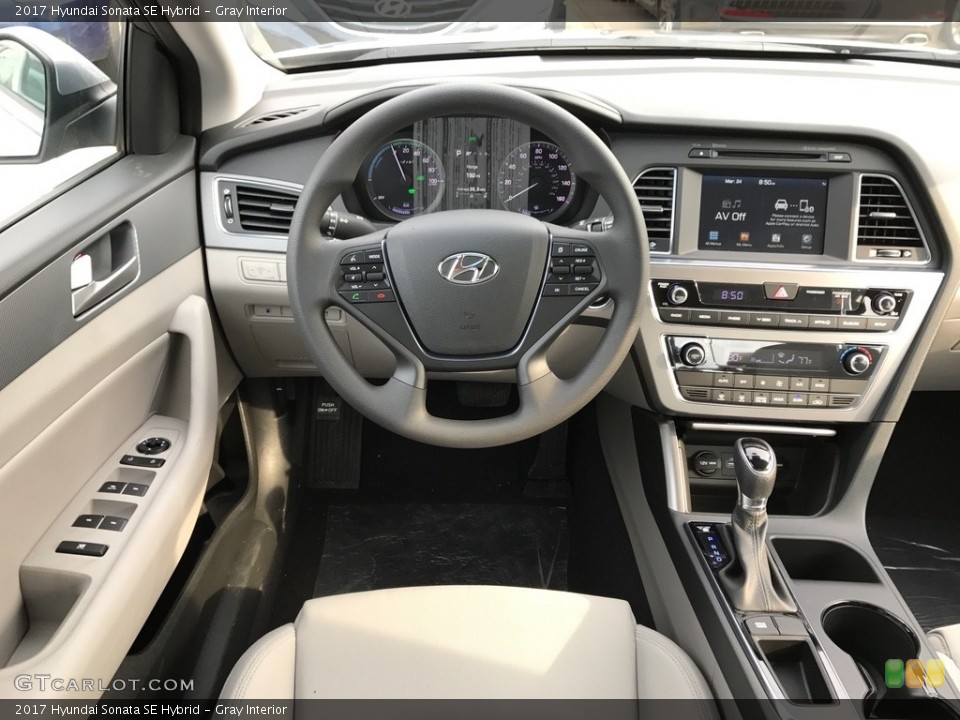 Gray Interior Dashboard for the 2017 Hyundai Sonata SE Hybrid #119452575