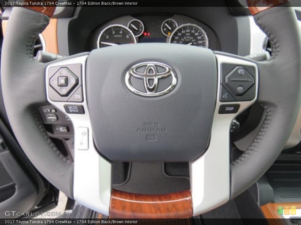 1794 Edition Black/Brown Interior Steering Wheel for the 2017 Toyota Tundra 1794 CrewMax #119478796