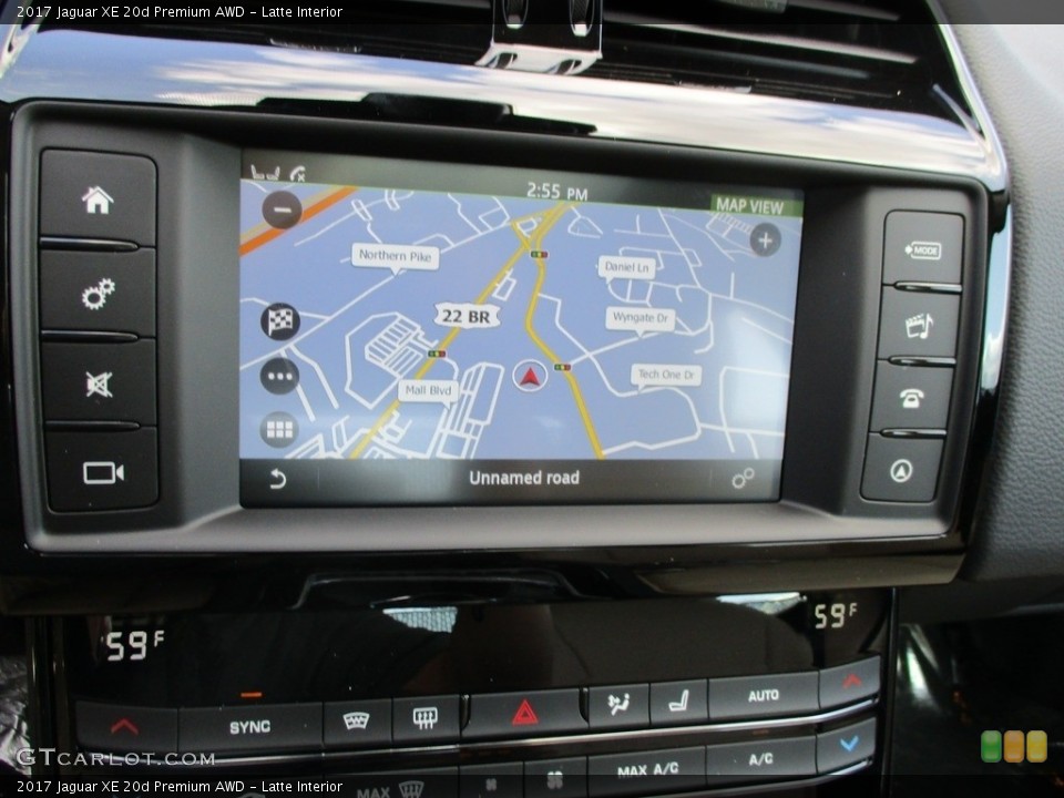 Latte Interior Navigation for the 2017 Jaguar XE 20d Premium AWD #119484192