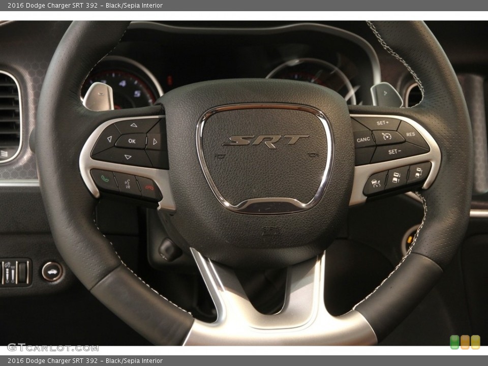 Black/Sepia Interior Steering Wheel for the 2016 Dodge Charger SRT 392 #119493111