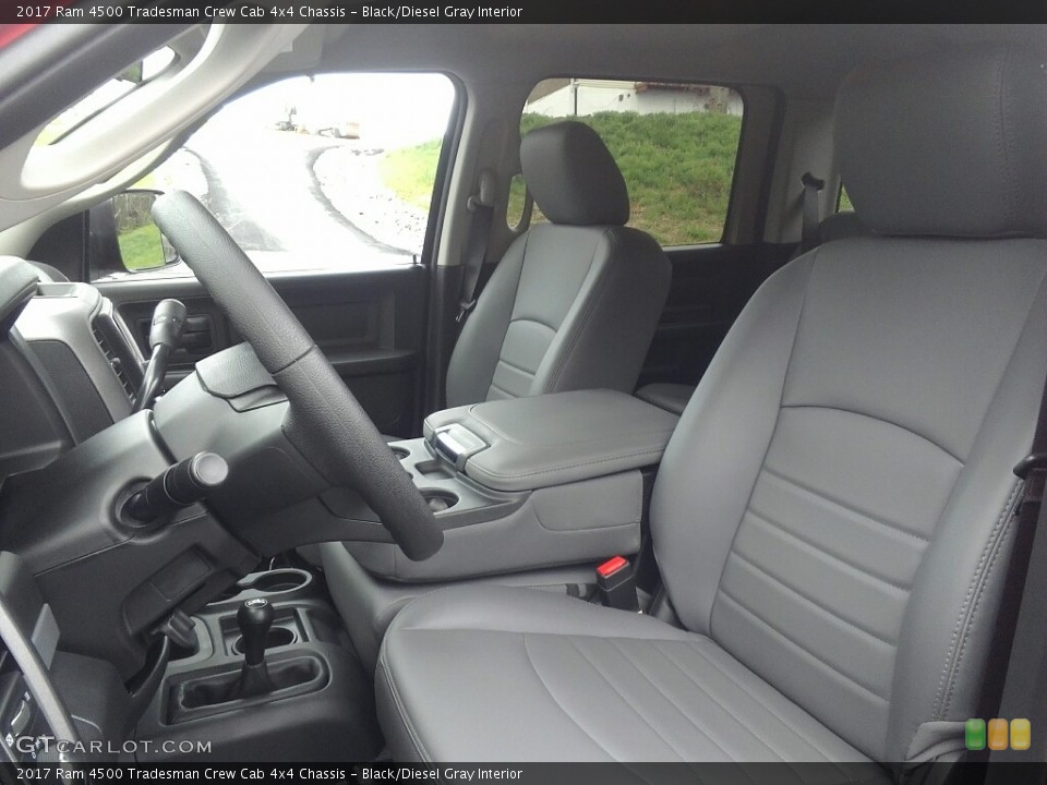Black/Diesel Gray Interior Front Seat for the 2017 Ram 4500 Tradesman Crew Cab 4x4 Chassis #119498475