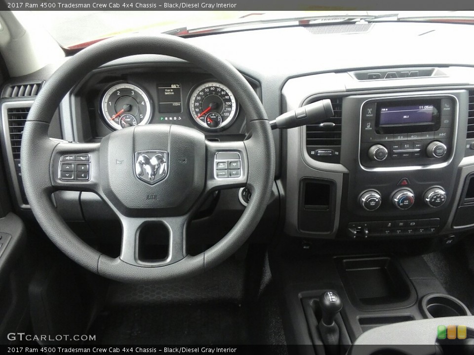Black/Diesel Gray Interior Controls for the 2017 Ram 4500 Tradesman Crew Cab 4x4 Chassis #119498493