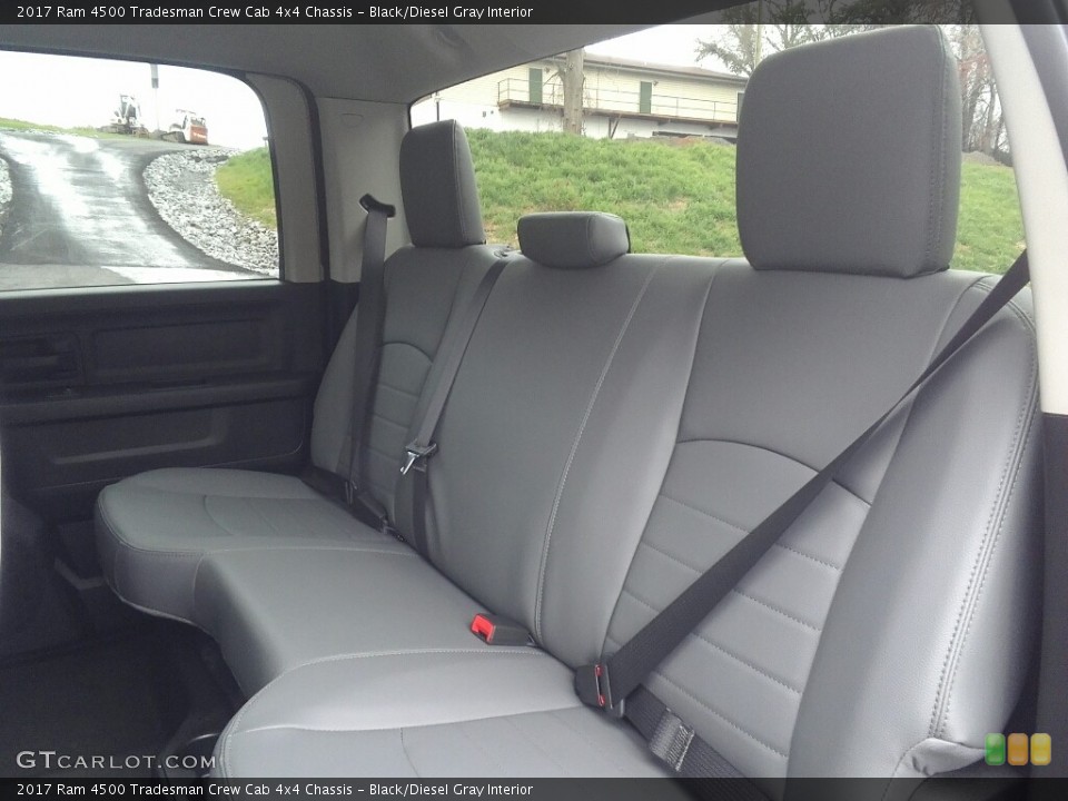 Black/Diesel Gray Interior Rear Seat for the 2017 Ram 4500 Tradesman Crew Cab 4x4 Chassis #119498541