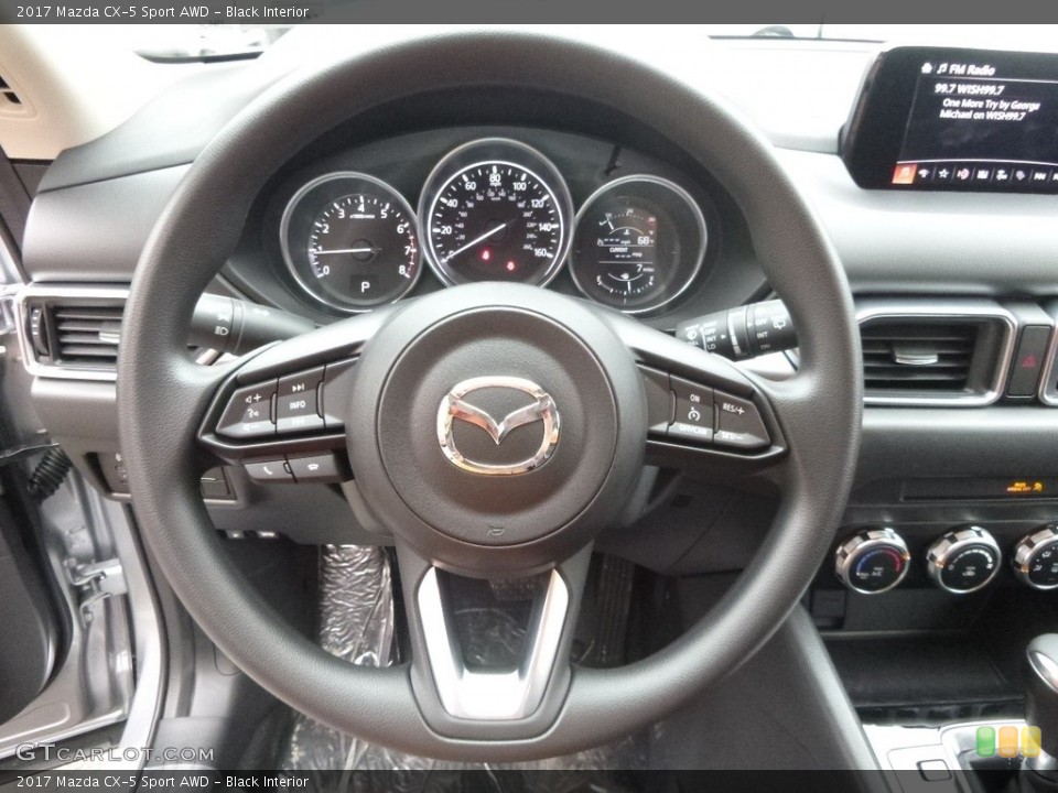 Black Interior Steering Wheel for the 2017 Mazda CX-5 Sport AWD #119504764
