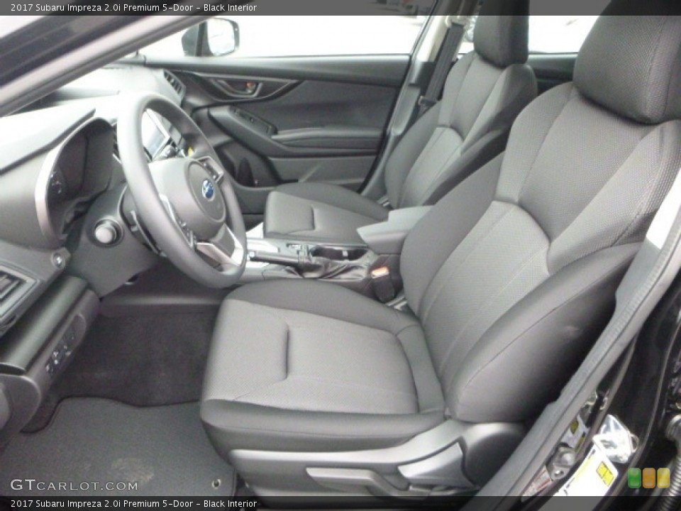 Black Interior Front Seat for the 2017 Subaru Impreza 2.0i Premium 5-Door #119504986