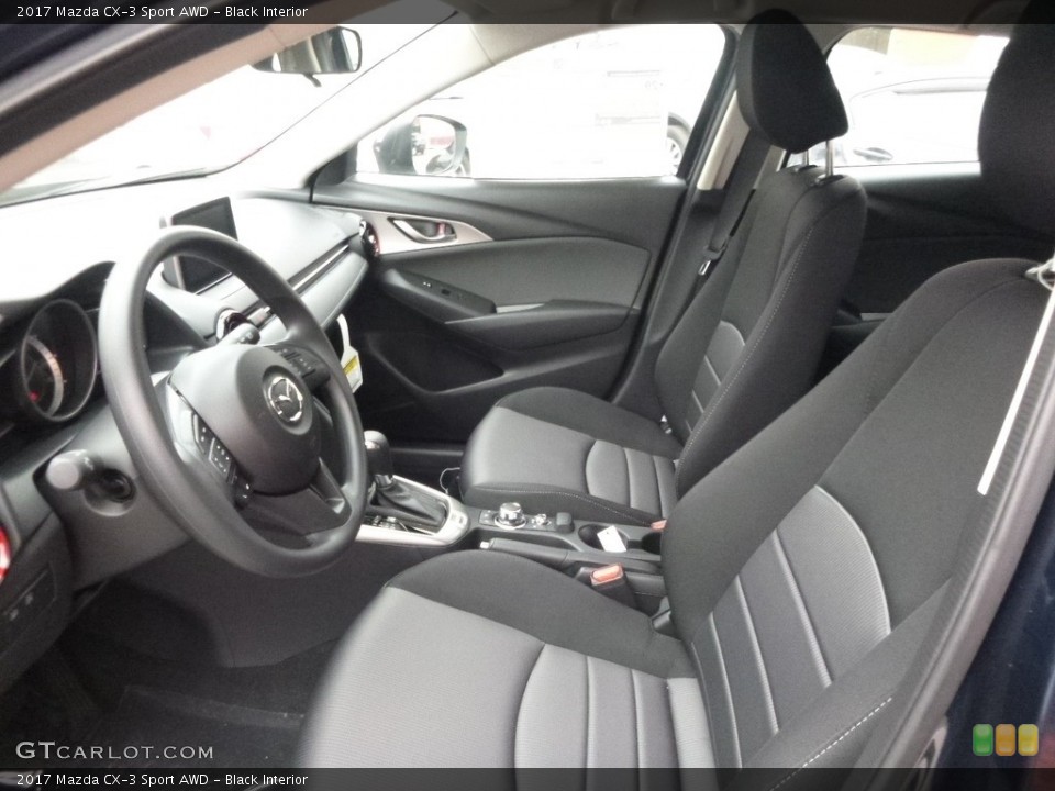 Black Interior Front Seat for the 2017 Mazda CX-3 Sport AWD #119506912