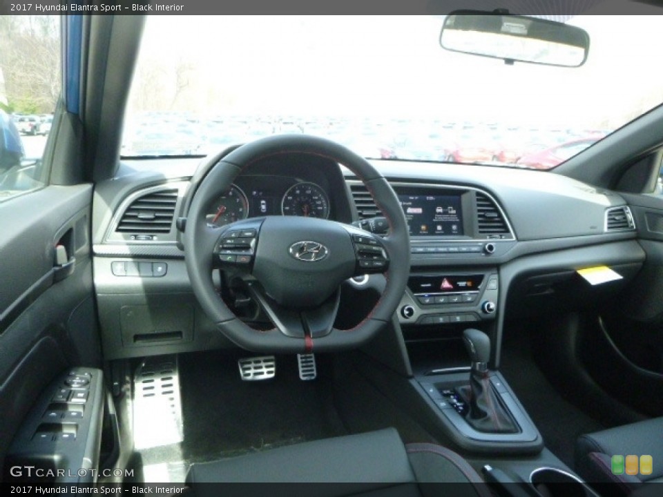Black Interior Dashboard for the 2017 Hyundai Elantra Sport #119513317