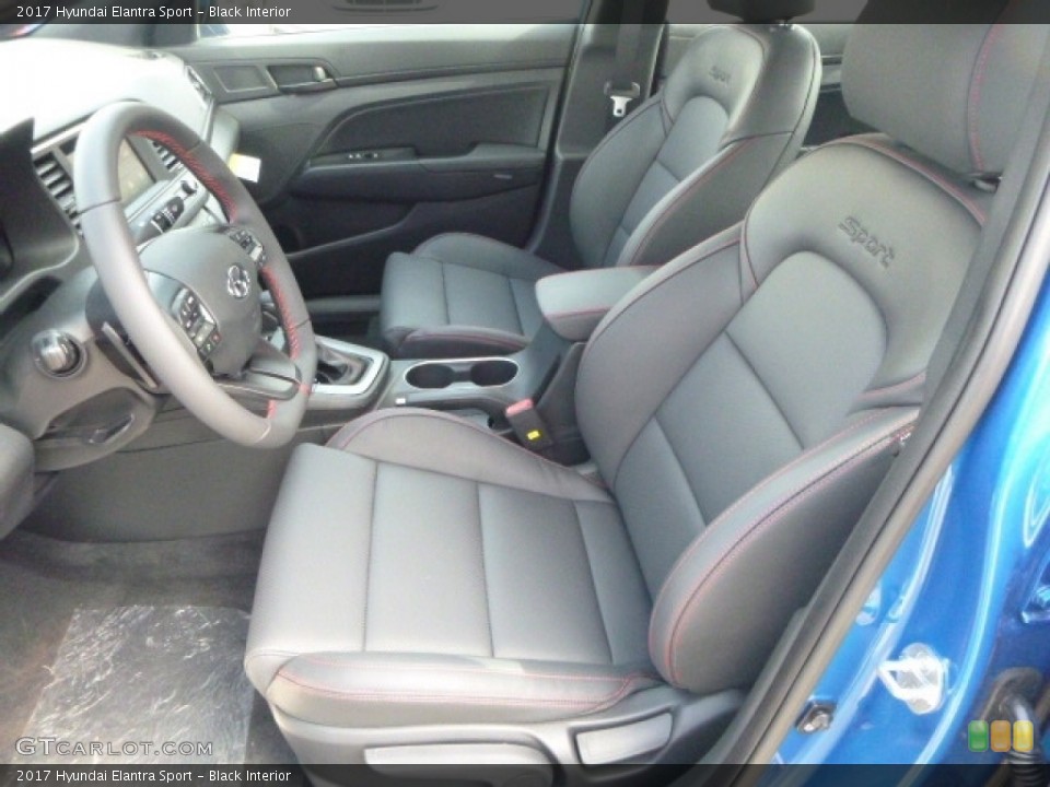 Black Interior Front Seat for the 2017 Hyundai Elantra Sport #119513335