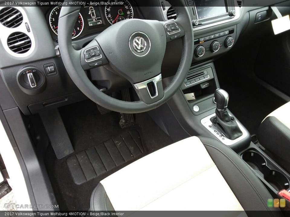 Beige/Black Interior Front Seat for the 2017 Volkswagen Tiguan Wolfsburg 4MOTION #119514064