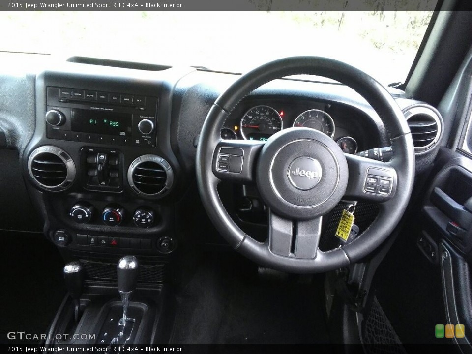 Black Interior Steering Wheel for the 2015 Jeep Wrangler Unlimited Sport RHD 4x4 #119515342