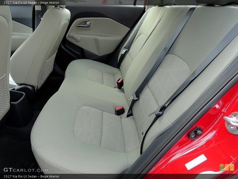 Beige Interior Rear Seat for the 2017 Kia Rio LX Sedan #119518558