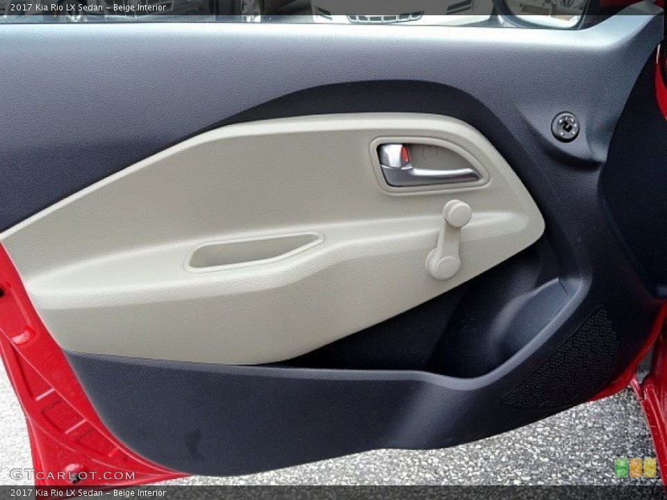 Beige Interior Door Panel for the 2017 Kia Rio LX Sedan #119518576