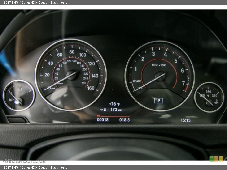 Black Interior Gauges for the 2017 BMW 4 Series 430i Coupe #119523157