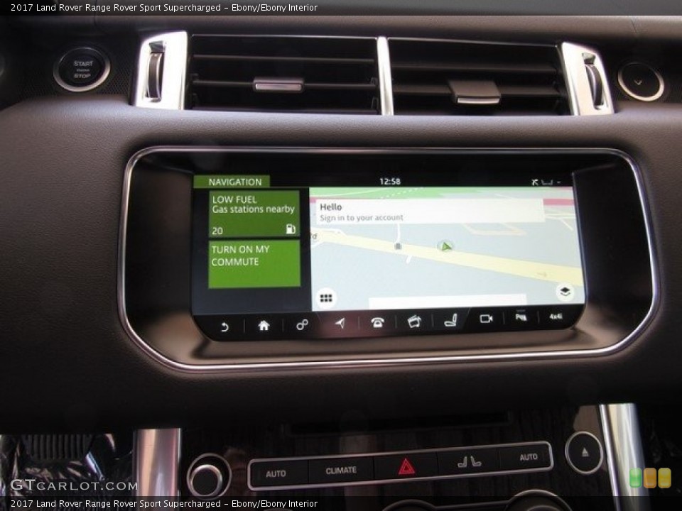 Ebony/Ebony Interior Navigation for the 2017 Land Rover Range Rover Sport Supercharged #119529964