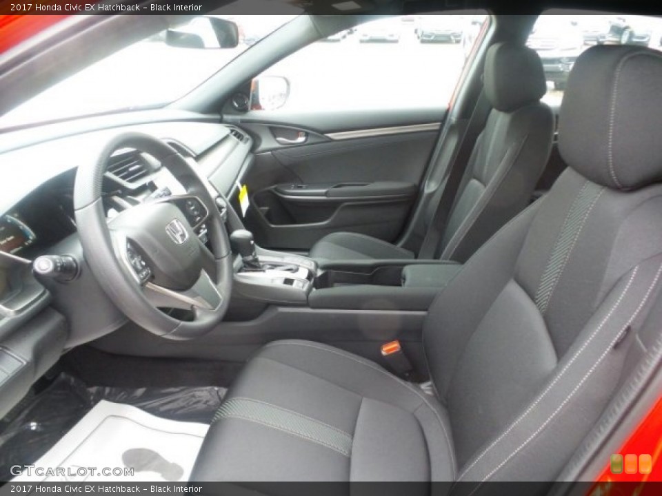 Black Interior Front Seat for the 2017 Honda Civic EX Hatchback #119534539
