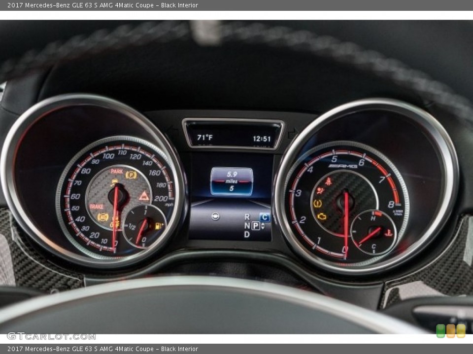 Black Interior Gauges for the 2017 Mercedes-Benz GLE 63 S AMG 4Matic Coupe #119541835