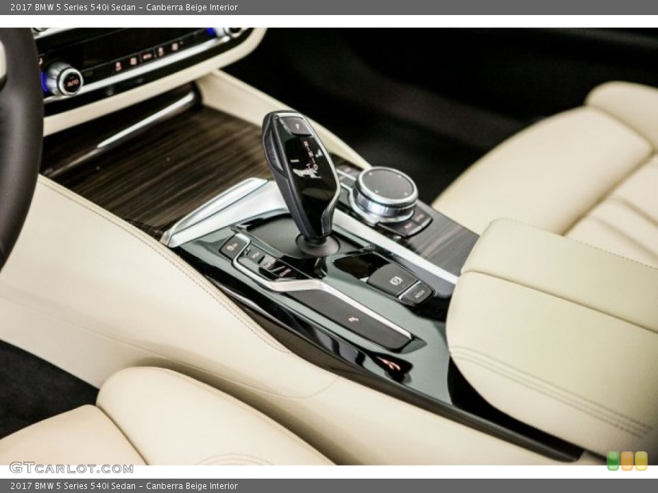 Canberra Beige Interior Transmission for the 2017 BMW 5 Series 540i Sedan #119557245