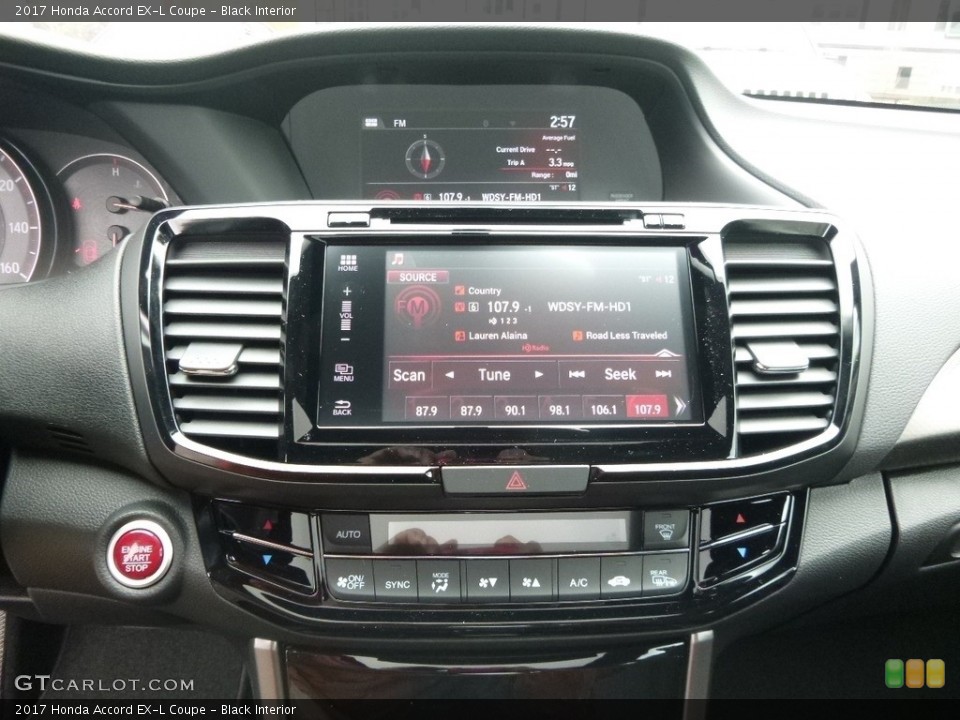 Black Interior Controls for the 2017 Honda Accord EX-L Coupe #119558751
