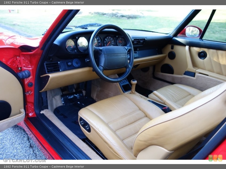 Cashmere Beige Interior Photo for the 1992 Porsche 911 Turbo Coupe #119560848