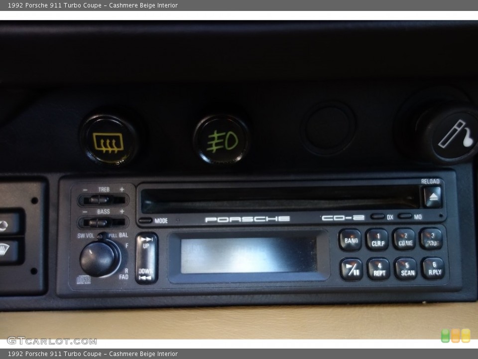 Cashmere Beige Interior Audio System for the 1992 Porsche 911 Turbo Coupe #119561352