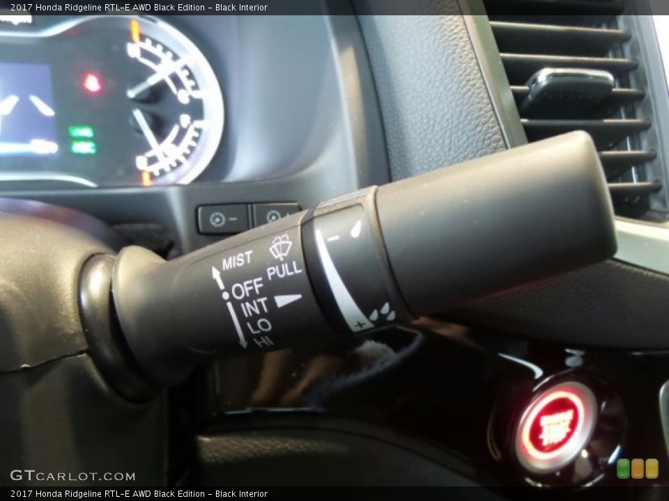 Black Interior Controls for the 2017 Honda Ridgeline RTL-E AWD Black Edition #119562303